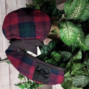 NWT Wool Tartan Medium Flat Cap/Small Balmoral Diced Hat